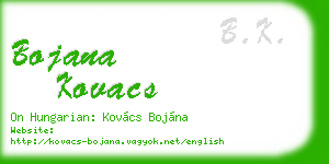 bojana kovacs business card