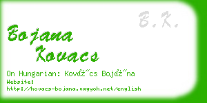 bojana kovacs business card